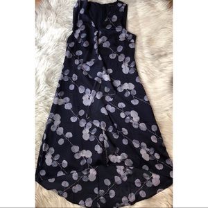 Banana Republic Navy Blue Leaf Dress